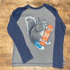 Skater Squirrel Tee Boys M
